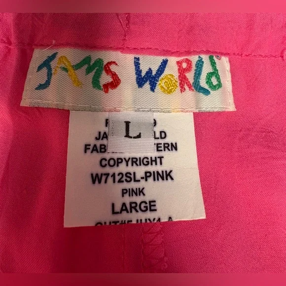 Jams World Vibrant Pink Tank Top & pants Set (Vintage) - Picture 2 of 8